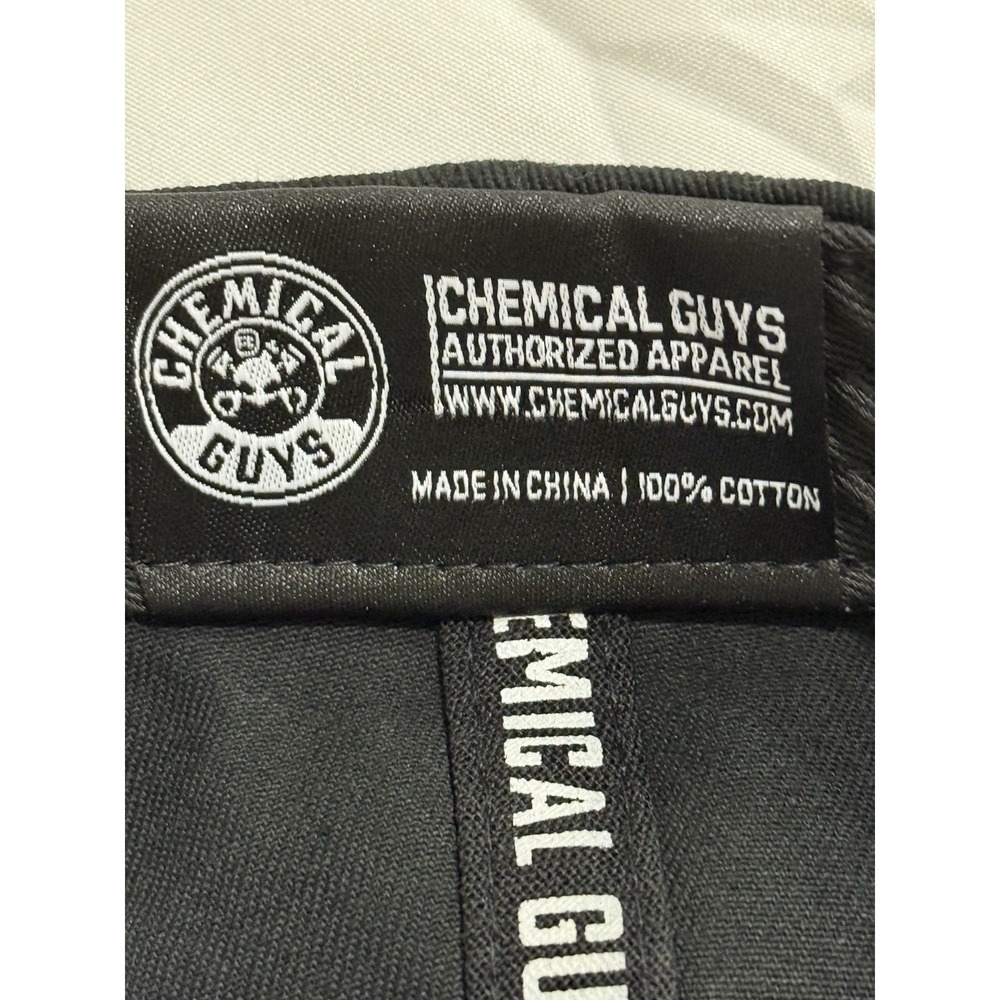 Chemical Guys SnapBack Hat/Cap Auto Detailing Rubber Patch Black Baseball Hat - Picture 7 of 8